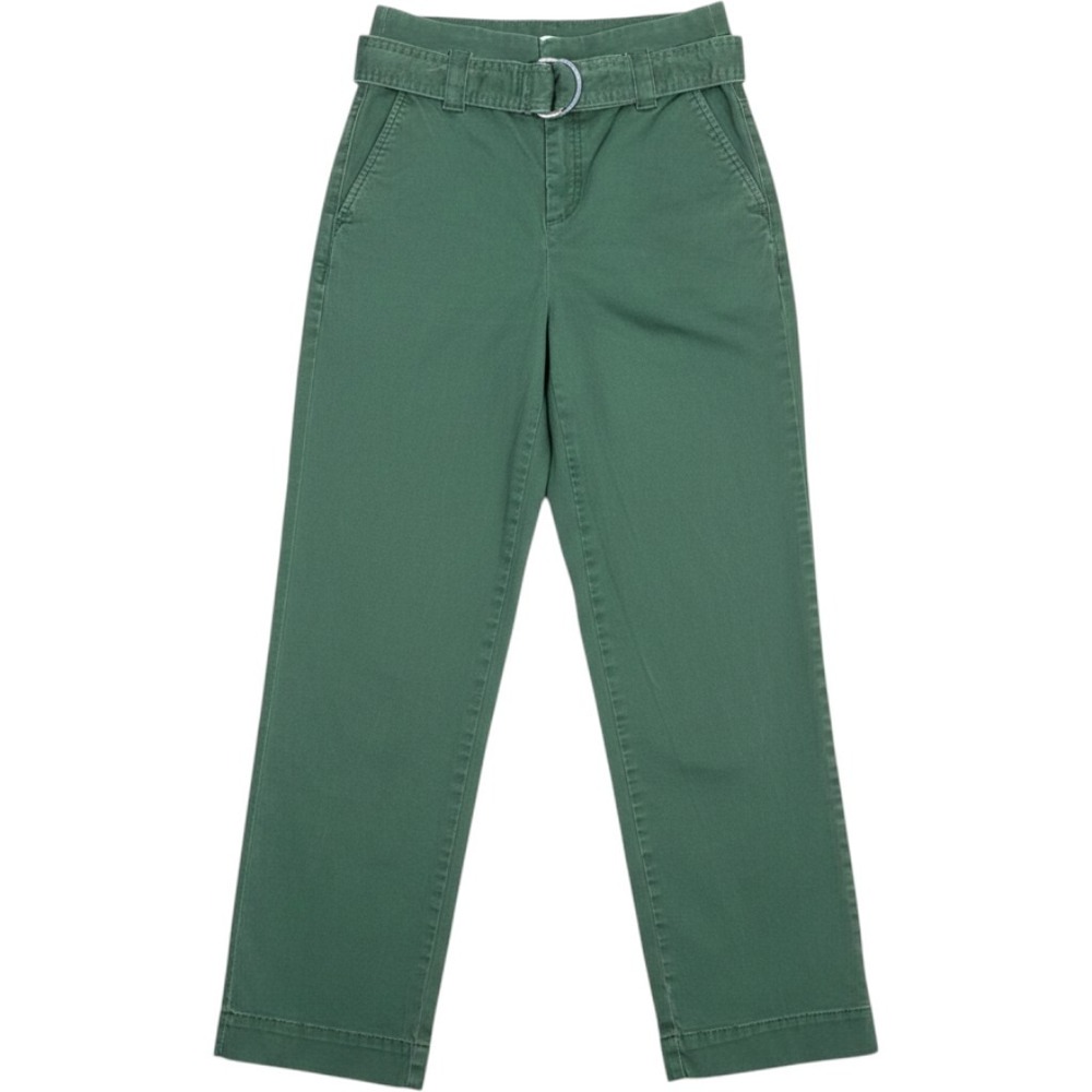 LOFT Green Belted Wide Leg Utility Pants High Rise Trousers Size 0 Fall casual